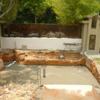 Concrete at Pond Base