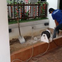 Hacking of Slab & Existing Planter