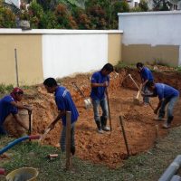 Levelling and Soil Compaction in progress